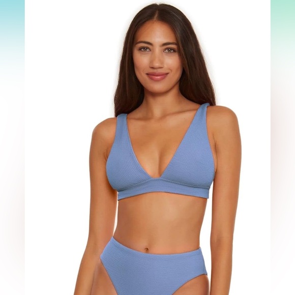 NWT Becca Swim Large Blue Top - Picture 1 of 5